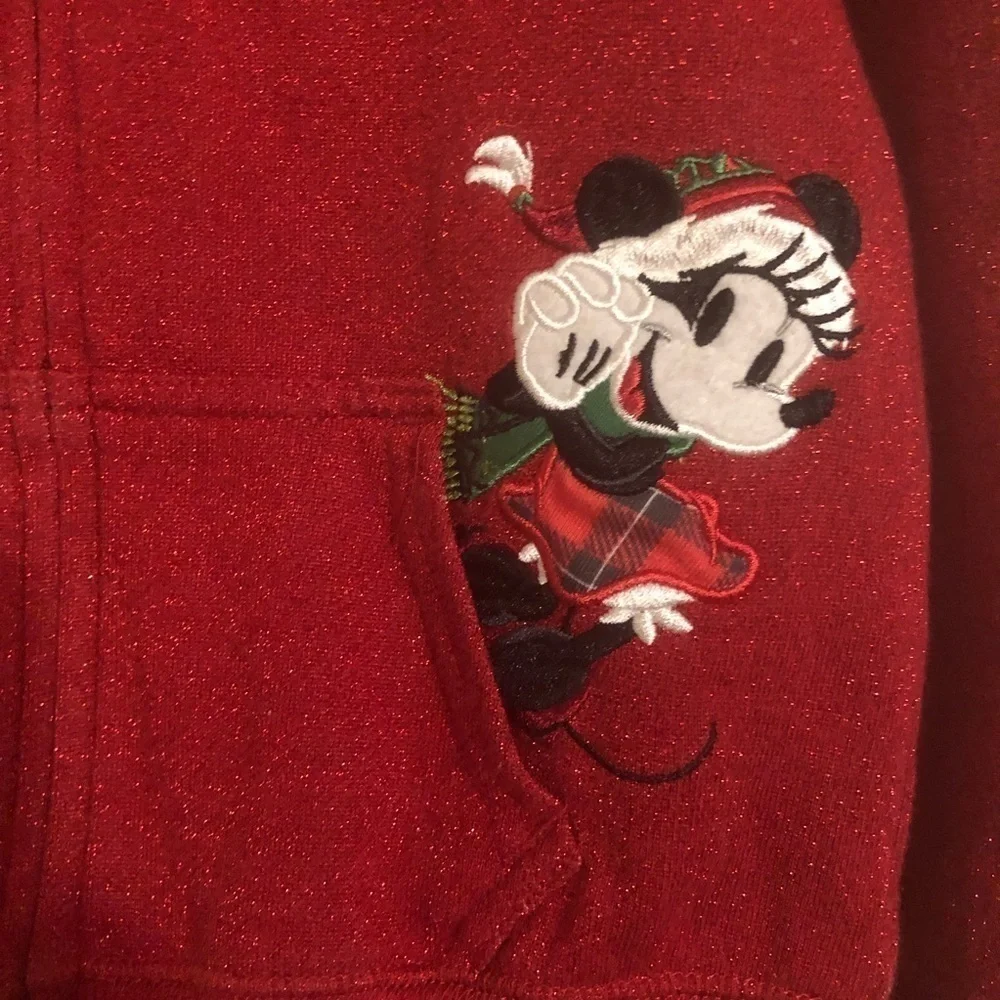 Disney World Parks Minnie Red christmas girl Hoodie jacket